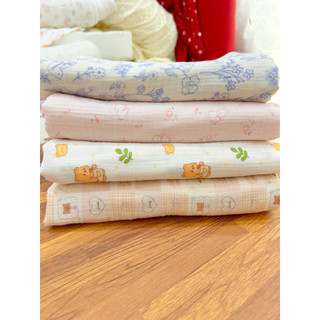 Vải xô muslin 2 lớp in kĩ thuật số cao cấp mềm mịn