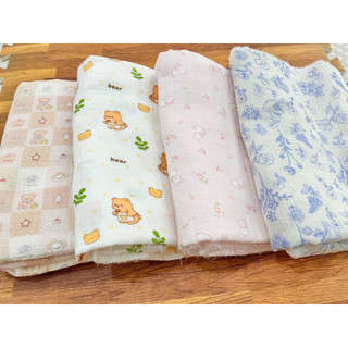 Vải xô muslin 2 lớp in kĩ thuật số cao cấp mềm mịn