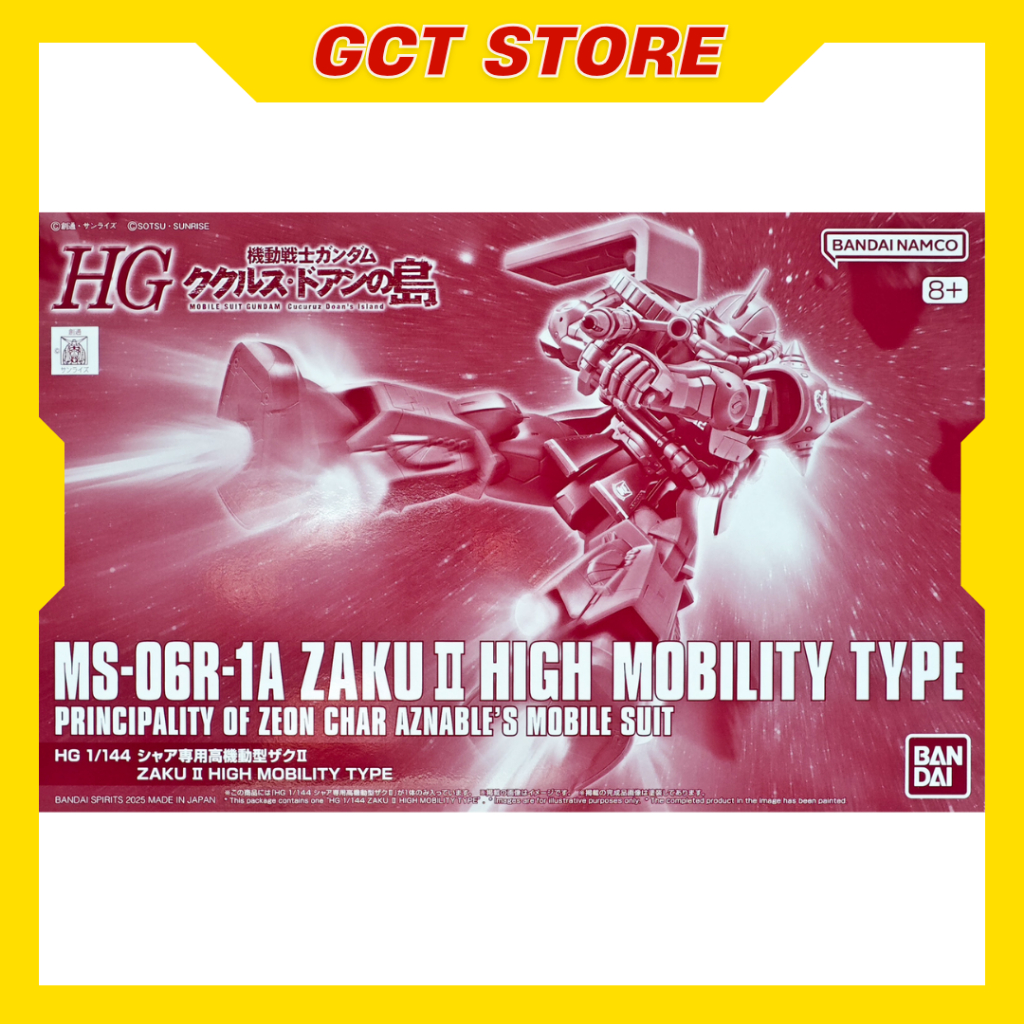 [CÓ SẴN] Mô Hình Lắp Ráp HG Zaku II High Mobility Type Char Aznable's