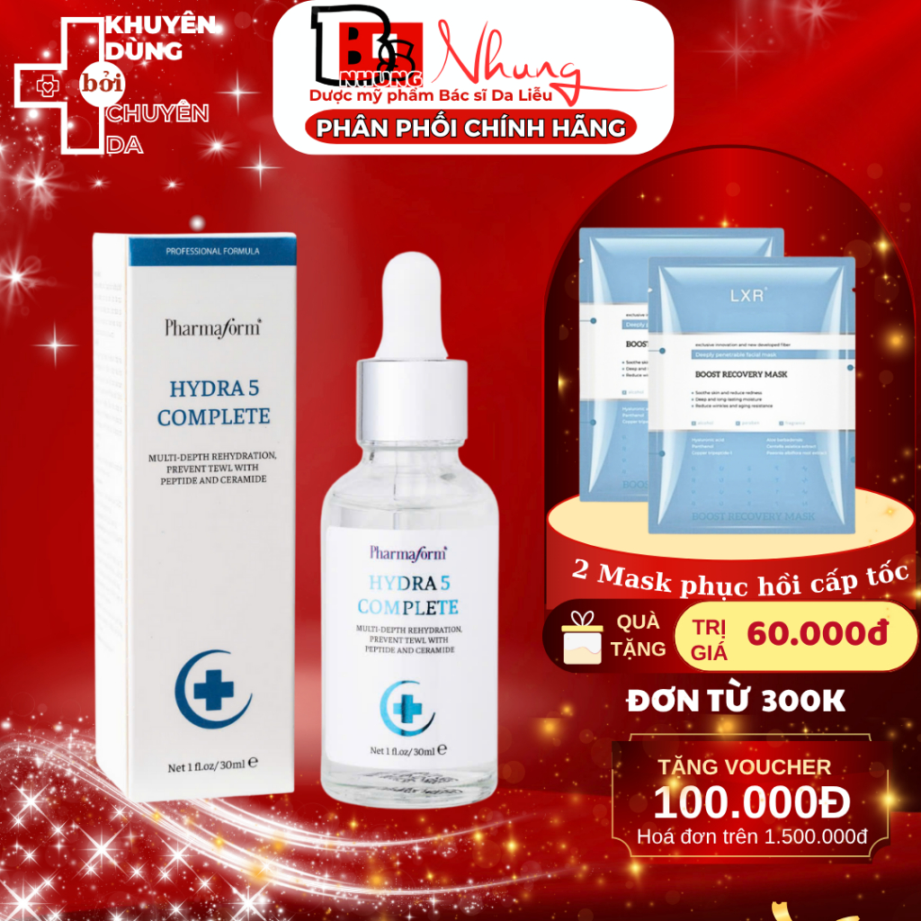 Pharmaform Tinh chất vitamin B5 Hydra 5 Complete Serum Pharmaform - dưỡng ẩm, hỗ trợ phục hồi da 30m