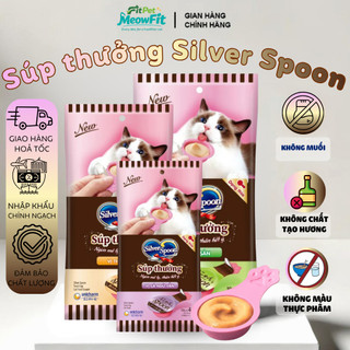 Súp thưởng dạng thìa cho mèo Silver Spoon 10g x4 giàu dinh dưỡng, siêu ngon cho pet cưng,nhập khẩu từ nhật bản