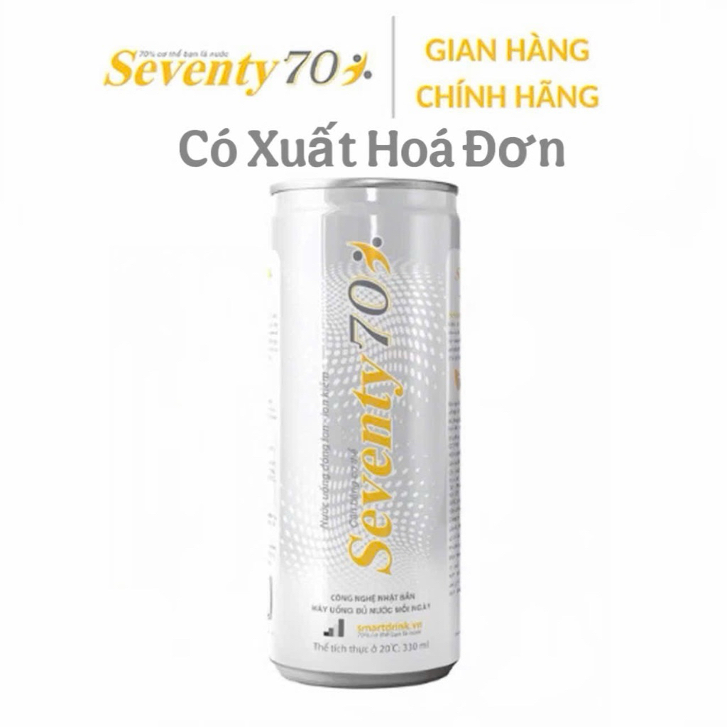 Nước ion kiềm Seventy70% Lon 330ml/ thùng 24 lon