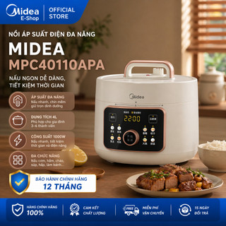 Nồi Áp Suất Điện Đa Năng Midea MPC40110APA | 4L 1000W, Nấu Hầm Cháo, Tiết Kiệm Điện