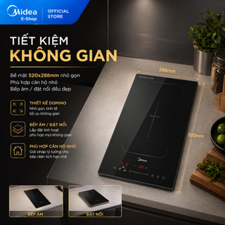 Bếp Từ Đôi Domino Midea MC-ID3523P | Inverter 3500W | Nhỏ Gọn – Tiết Kiệm Điện | Chính Hãng