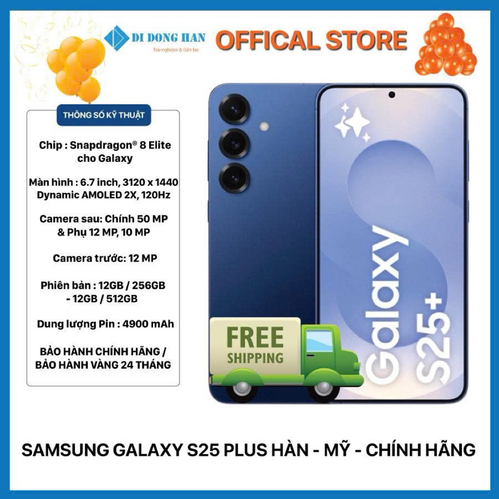 Điện thoại Galaxy S25 Plus 5G | Đủ bản Hàn/Mỹ/VN | 256GB l Nguyên zin | Bảo hành dài 24 Tháng