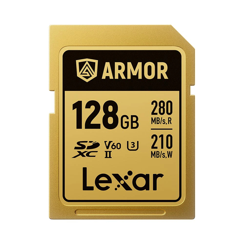 Thẻ nhớ Máy Ảnh SDXC Lexar ARMOR 128GB UHS-II U3 4K V60 Đọc 280MB/s, Ghi 210MB/s (Gold Series) - Phụ