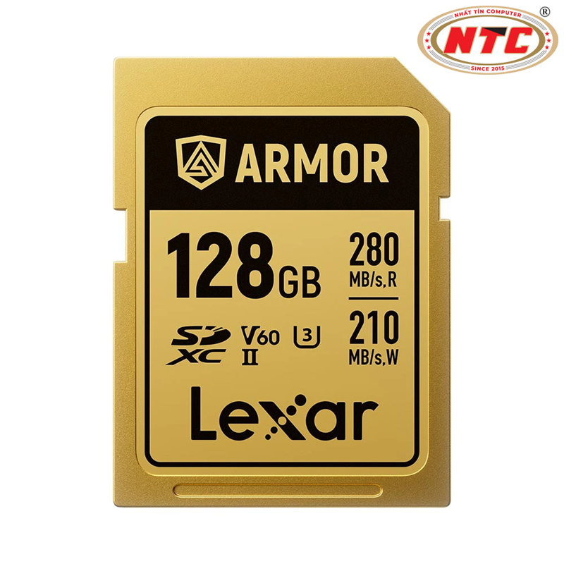 Thẻ nhớ Máy Ảnh SDXC Lexar ARMOR 128GB UHS-II U3 4K V60 Đọc 280MB/s, Ghi 210MB/s (Gold Series) - Phụ