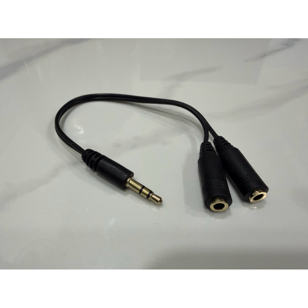 Dây cáp chuyển đầu 3.5 đực ste ra 2 đầu 3.5 cái mono
