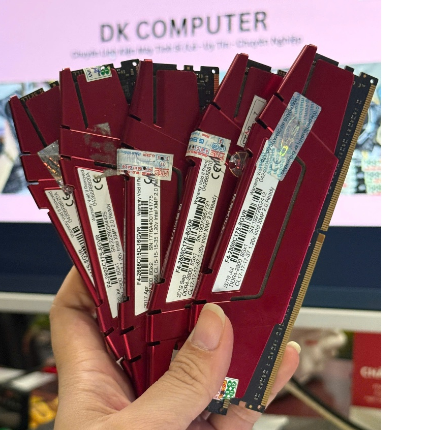 Ram Destop 8GB DDR4 các hãng 2133Mhz |2400Mhz |2666Mhz |2800Mhz |3000Mhz |3200Mhz |3600Mhz