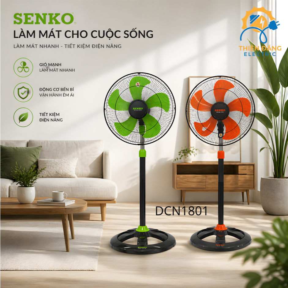 DCN-1801 QUẠT ĐỨNG THÂN SẮT, CÔNG SUẤT 75W,LƯU LƯỢNG GIÓ 133.3m3/min (mã cũ DCN1807)