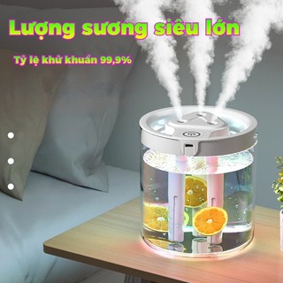 Máy Xông Tinh Dầu Khuếch Tán Phun Sương Tạo Ẩm 1.5L 3 Tia Siêu êm USB Để Bàn Gia Đình