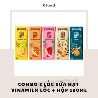 [COMBO 2 LỐC] Vinamilk Sữa Hạt Lốc 4 Hộp 180ml (9 Loại Hạt, Cao Đạm, Đậu Nành Mix: Óc Chó, Hạnh Nhân, Đậu Đỏ, Mè Đen, Yế