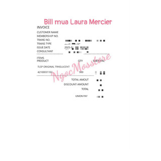 (Chỉ bán auth) Phấn phủ bột LAURA MERCIER date mới nhất tem đen fullbox fullsize