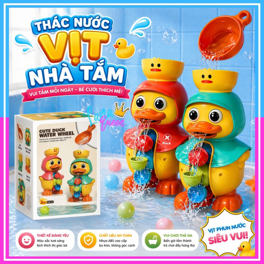 Đồ Chơi Thác Nước Vịt Đồ chơi Nhà Tắm Cho Bé Vịt Đồ Chơi Bồn Tắm Đồ Chơi Dưới Nước Cho Bé - Lana Que
