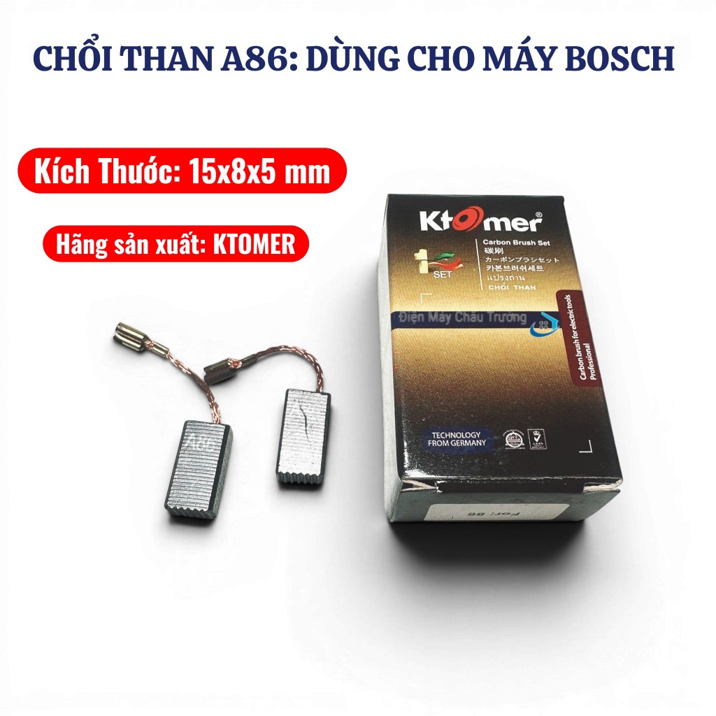 Chổi than máy mài Bosch A86 - Chổi than máy khoan bốc A86