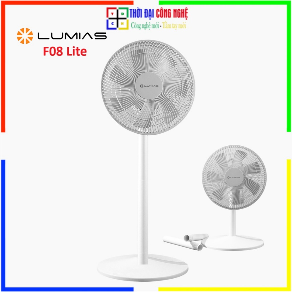 Quạt Cây Lumias F08 Lite - Công Suất Mạnh 40W, 4 Cấp Độ Gió, Có Remote Điều Khiển Từ Xa - Bảo Hành 1