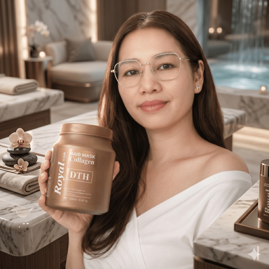 Hấp Ủ Tóc Collagen Hyamin DTH Royal – Phục Hồi Tóc Hư Tổn, Tóc Khô Xơ, Làm Mềm Mượt Chuẩn Salon 1000
