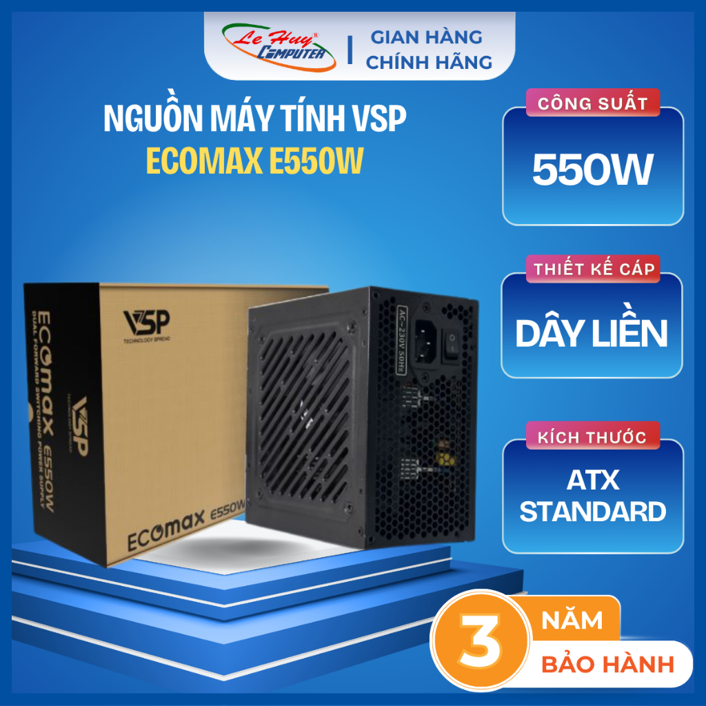 Nguồn VSP EcoMax E550W - Hàng Chính Hãng