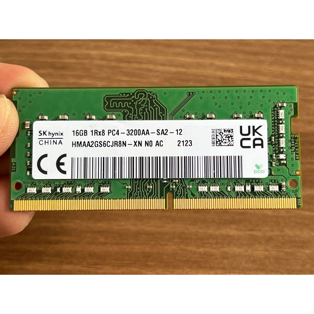 Bán Ram laptop Hynix DDR4 16GB Buss 3200 hàng cũ zin theo máy chính Hãng