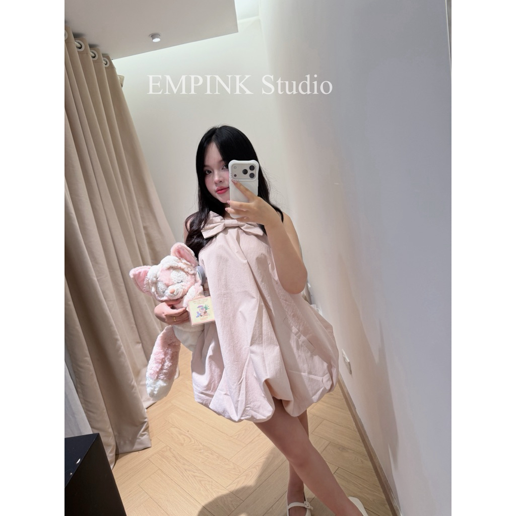 EMPINK Studio / VÁY THÔ ĐŨI BÍ BABYDOLL ĐÍNH NƠ BỒNG
