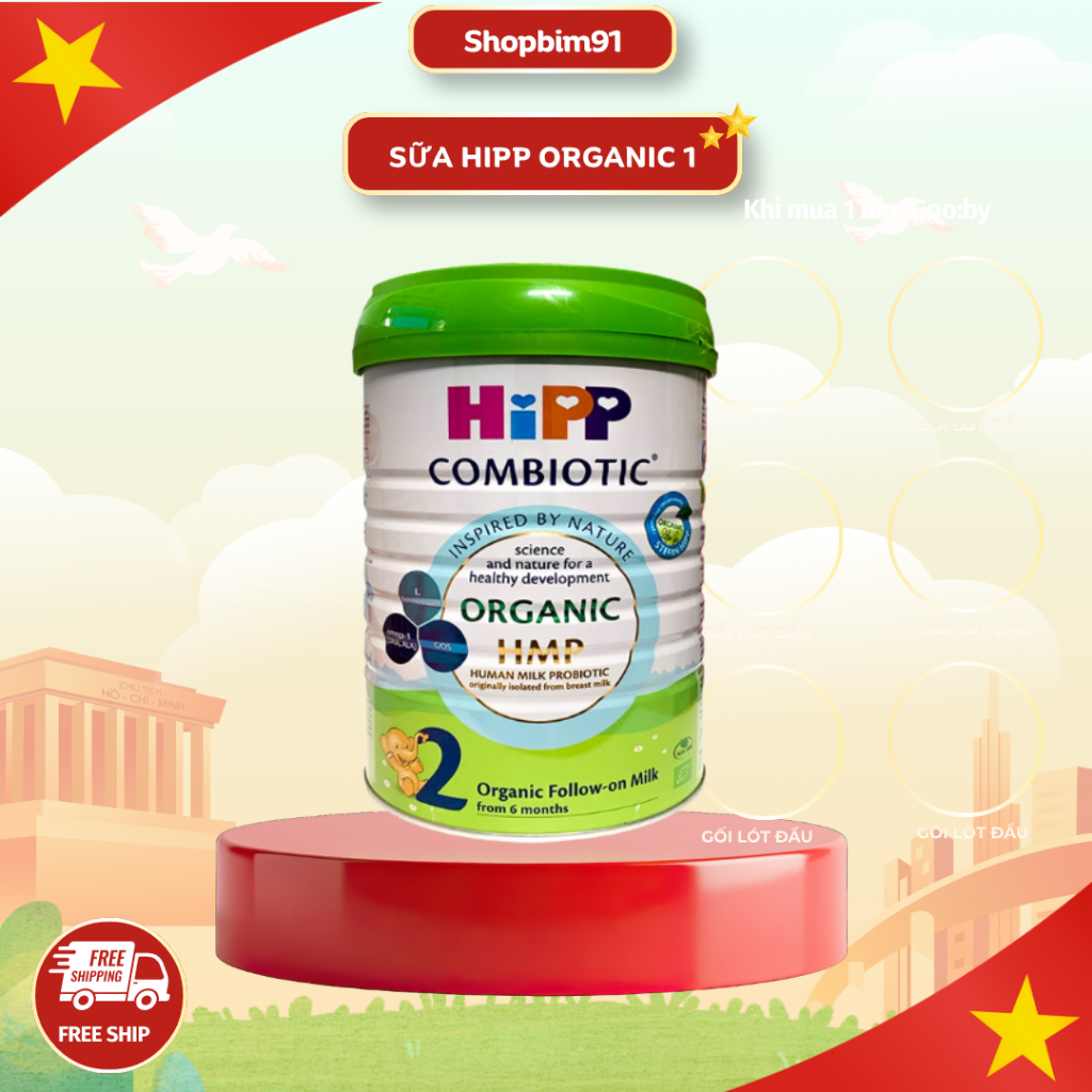 Sữa bột công thức HiPP 2 Organic Combiotic 800g bổ sung DHA trực tiếp dành cho trẻ nhỏ