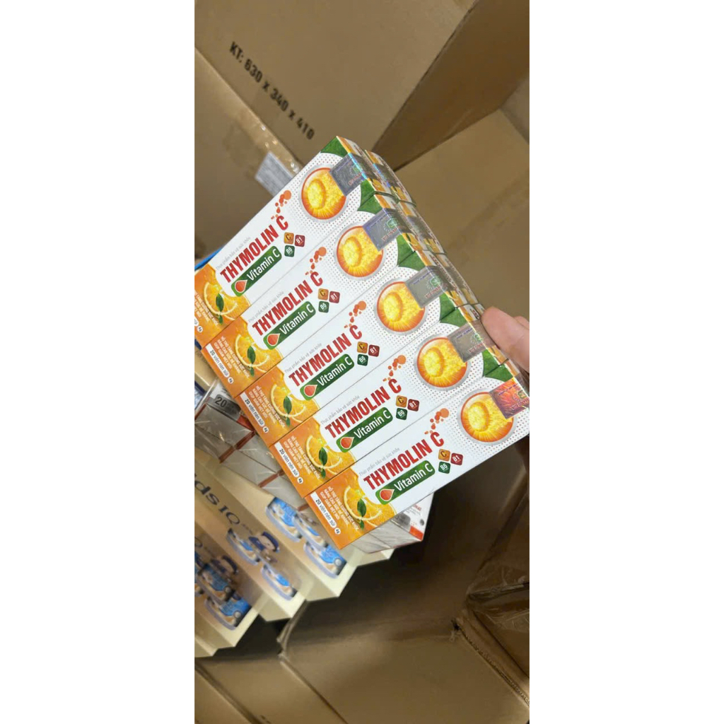 Viên sủi THYMOLIN C – Bổ sung Vitamin C, B1, B6 – Tăng cường đề kháng, giảm mệt mỏi (Tuýp 20 viên)