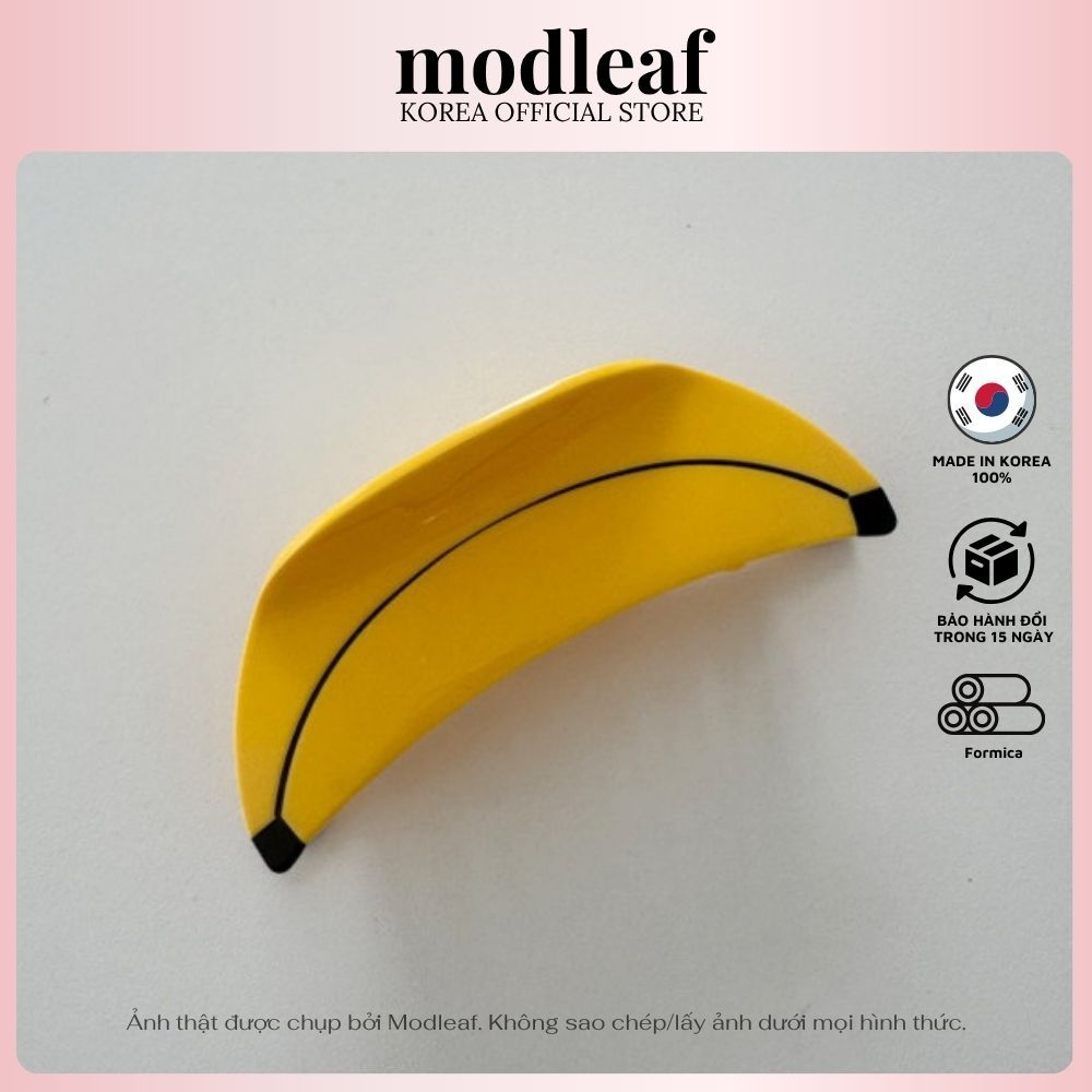 Kẹp tóc hình trái chuối trơn bóng Modleaf Banana Glow Pin Hàn Quốc