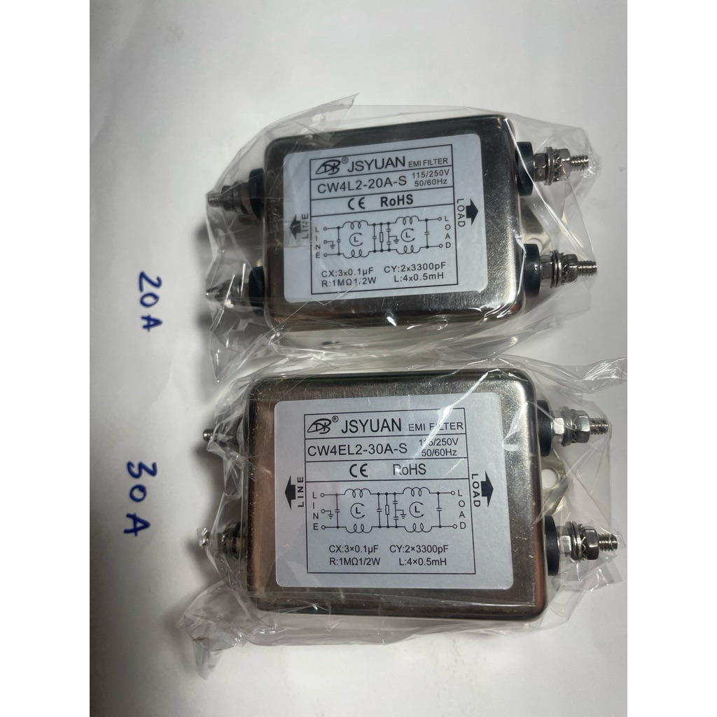 (Lọc 2 cấp) Bộ lọc nhiễu nguồn điện AC 1 pha 20A 30A CW4L2 CW4EL2 lọc 2 cấp loại tốt.