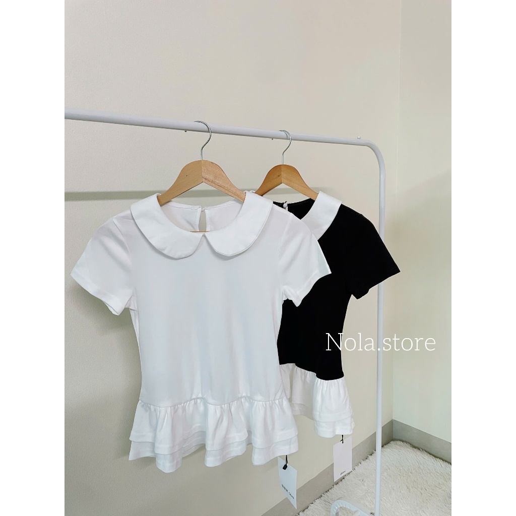 Nola.store/ Áo thun nữ cổ sen thắt eo