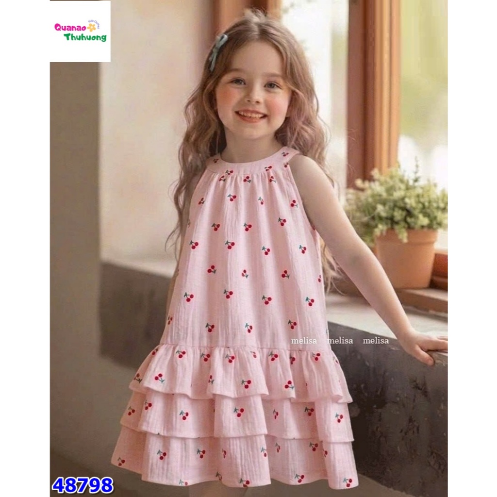 Đầm MLS hồng cherry