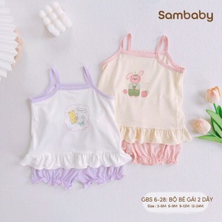 T16- Bộ THỎ 2 dây cho bé gái từ 5-12kg cho bé gái Sambaby