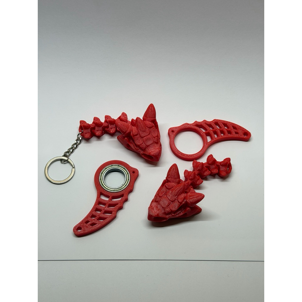Keyrambit Dragon Spinner – Móc Khoá Xoay Vòng Bi PETG Siêu Mượt