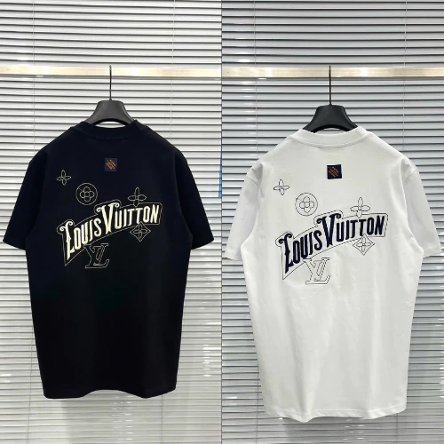 Áo phông LV boy phố, áo thun nam logo Thêu cao cấp, chất cotton 250gsm AP119