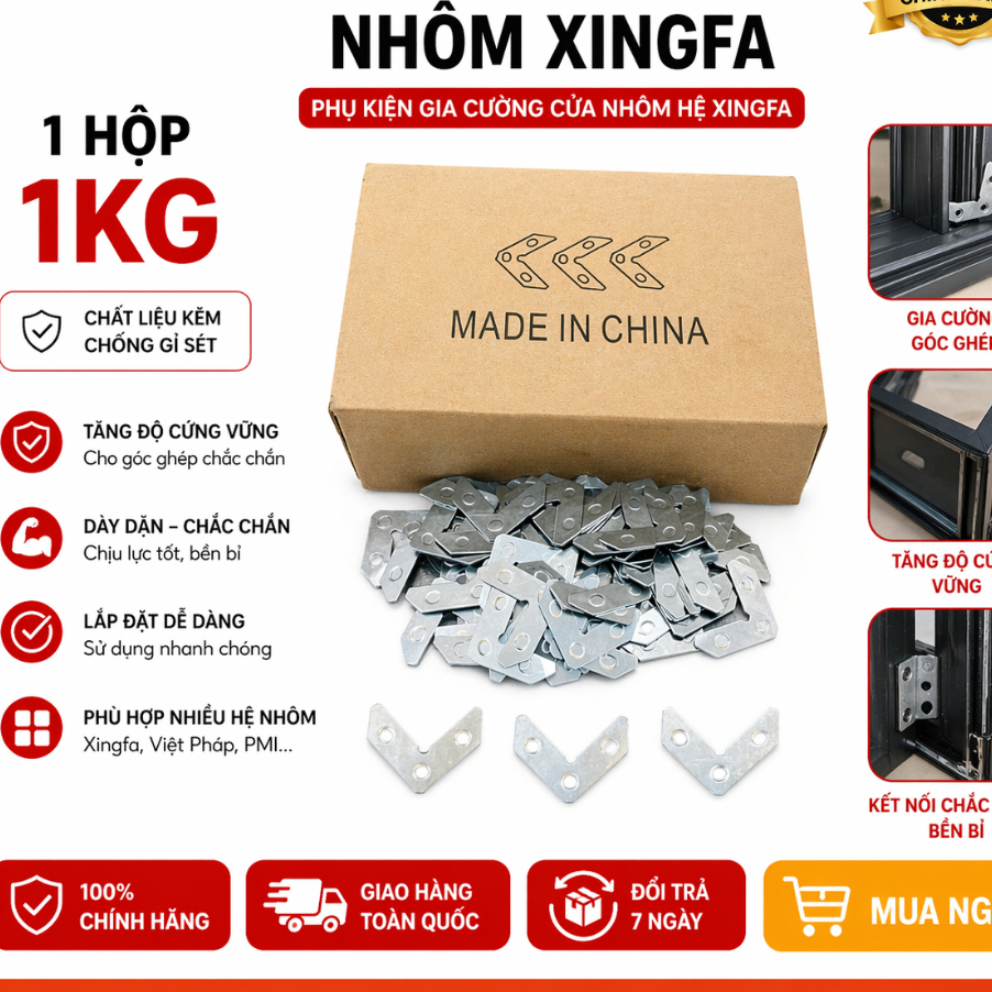 Ke Tăng Cứng Nhôm Xingfa 1Kg – Phụ Kiện Gia Cường Cửa Nhôm Hệ Xingfa