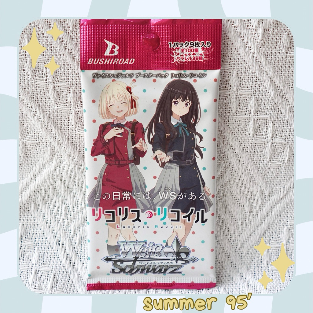 [SẴN-SUMMER 95’] Pack Weiss Schwarz card thẻ nhân phẩm Lycoris Recoil chính hãng