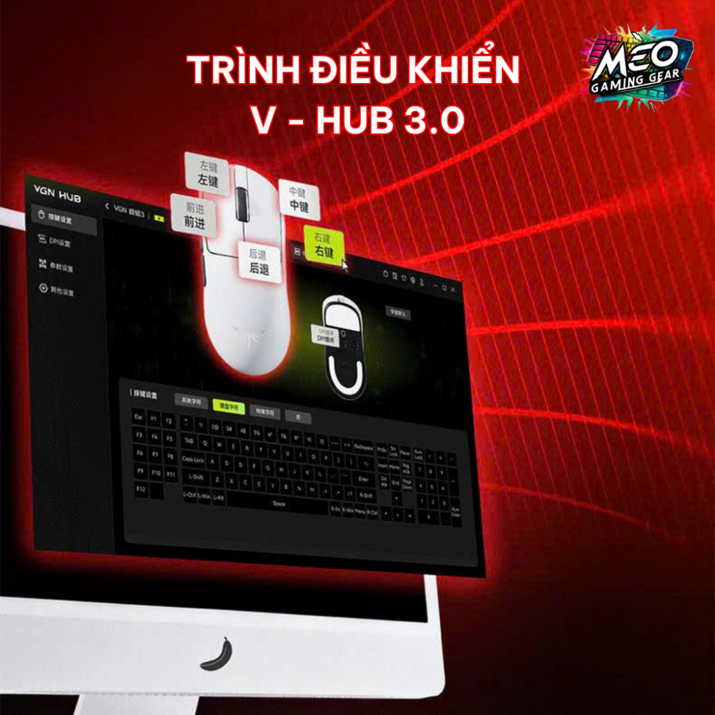 Chuột Gaming Không Dây VGN Dragonfly 3 - PAW3955 Extreme - Nordic 54L15. Dual 8K | BigBuy360 - bigbuy360.vn