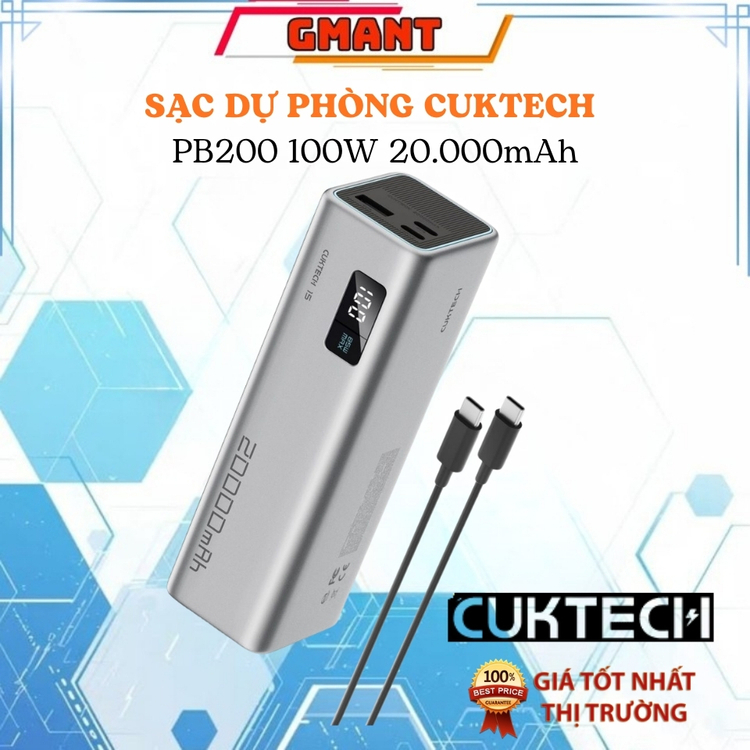 Sạc Dự Phòng CUKTECH Sạc Nhanh 85W 20000mAh – Chính Hãng CUKTECH Chứng Nhận CCC
