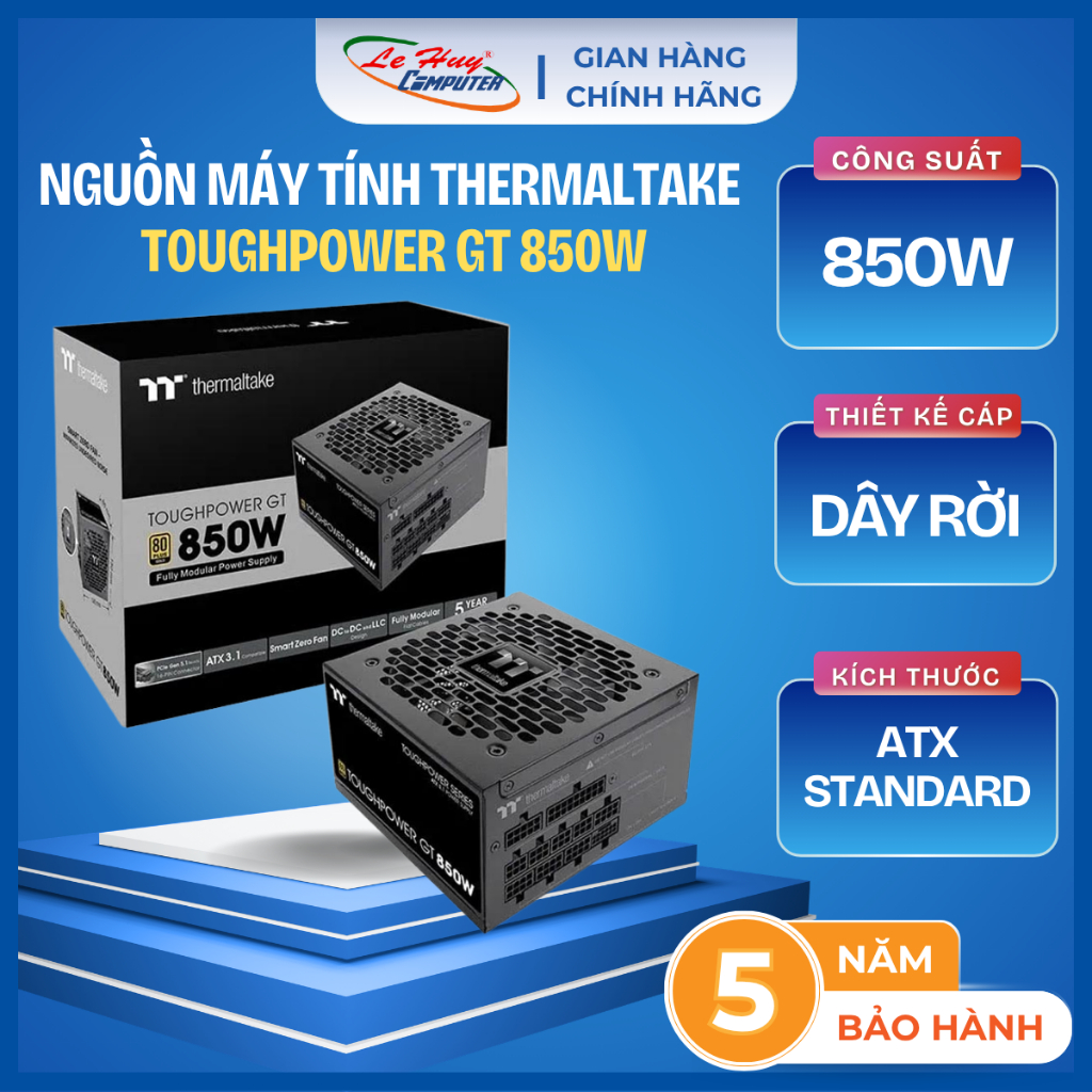 Nguồn Máy Tính Thermaltake TOUGHPOWER GT 850W /TOUGHPOWER GT 850W SNOW - Hàng Chính Hãng
