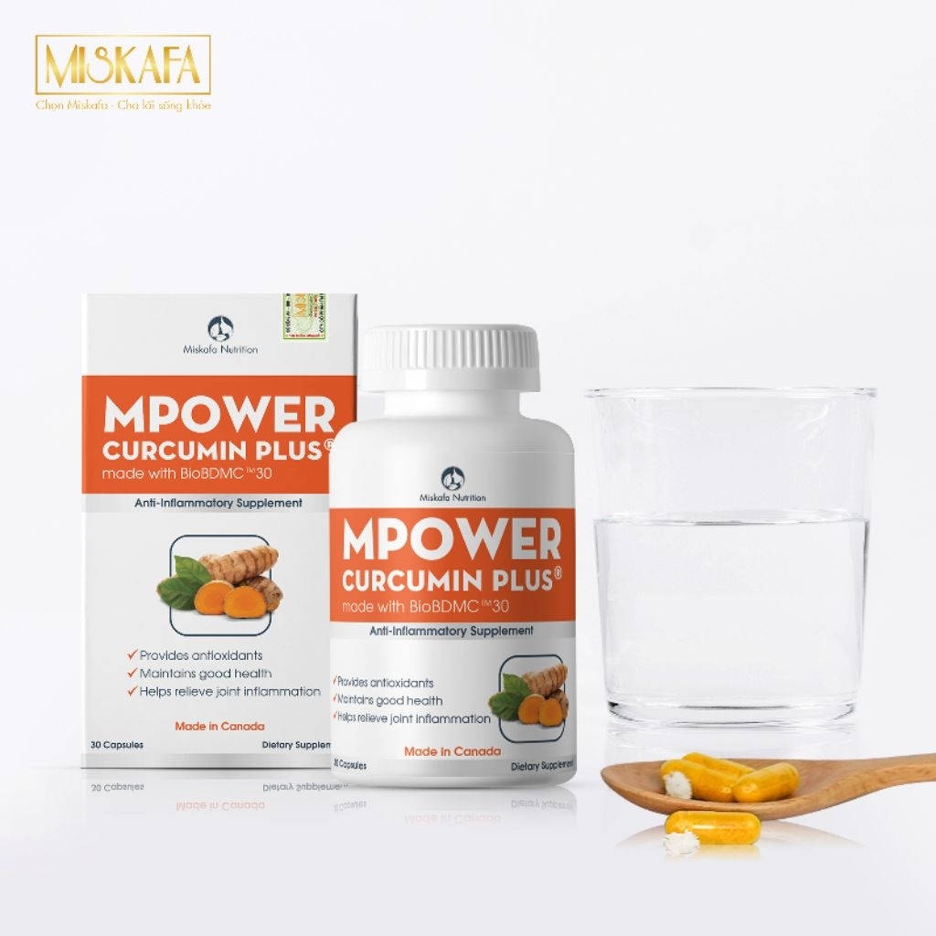 TPBVSK Mpower Curcumin Plus made with BioBDMC™30 tiêu chuẩn Canada  (Hộp 30 viên)