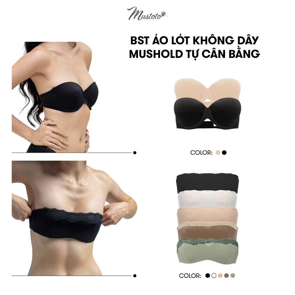 MUSTOTO BST Áo Bra Quây Không Dây Mút Mỏng Ôm Ngực (MA27 MA56)