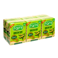 Lô 6 Sữa đậu nành Fami Green Soy Rất Ít Đường/ Không Đường 180ml