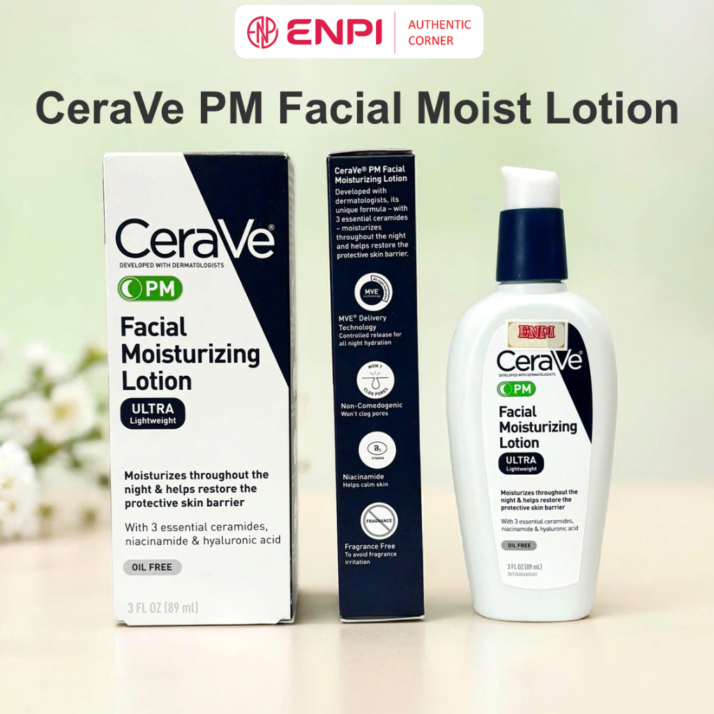 Kem dưỡng ẩm CeraVe PM Facial Moisturizing Lotion