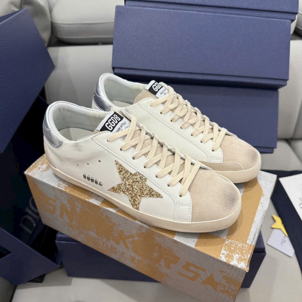 [ Bản Đặc Biệt ] Giày_Golden Goose ngôi sao vàng đính đá