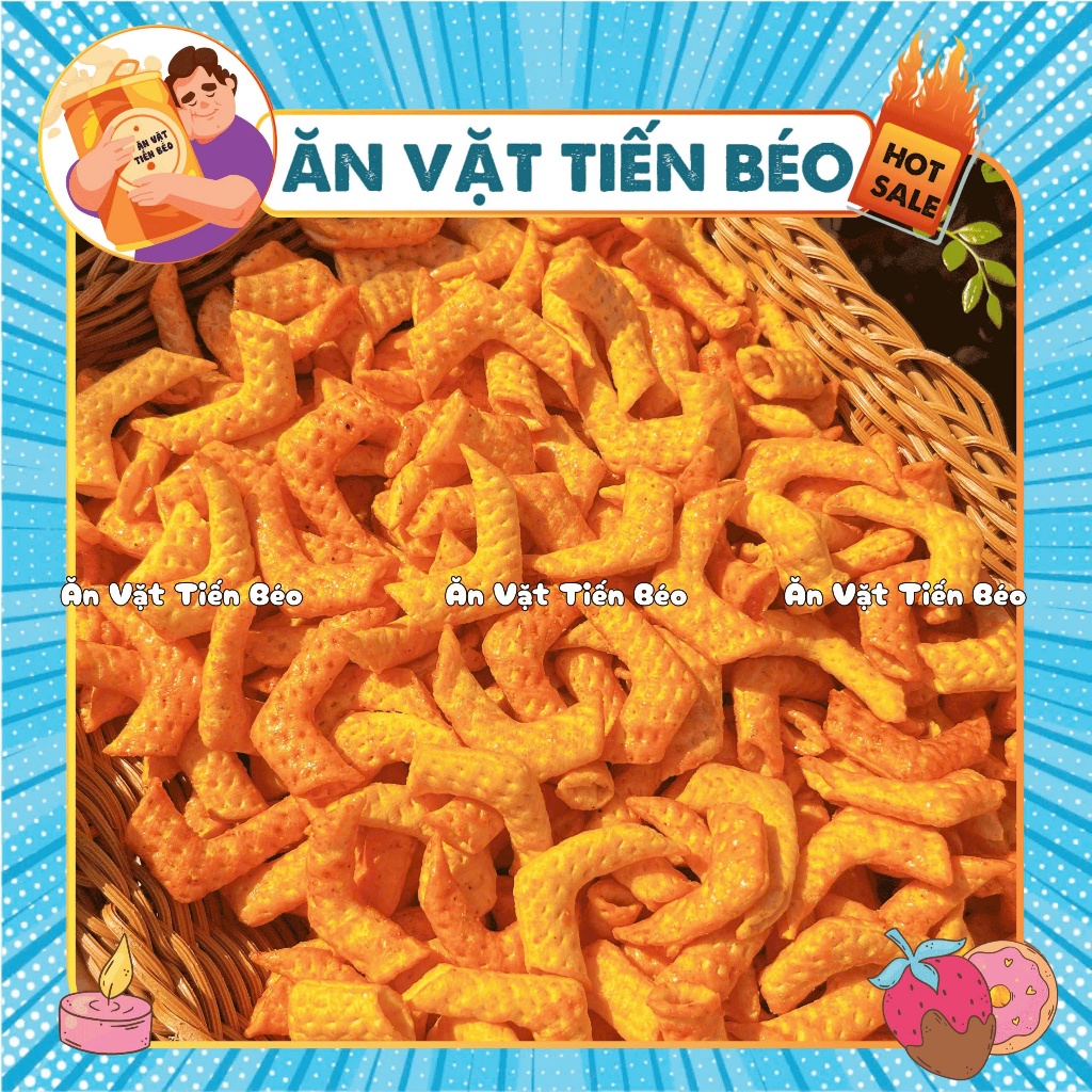 Snack Bim Bim Cánh Gà Đỏ Cay Ngọt Lắc Phô Mai, Bim Bim Cánh Gà Tuổi Thơ