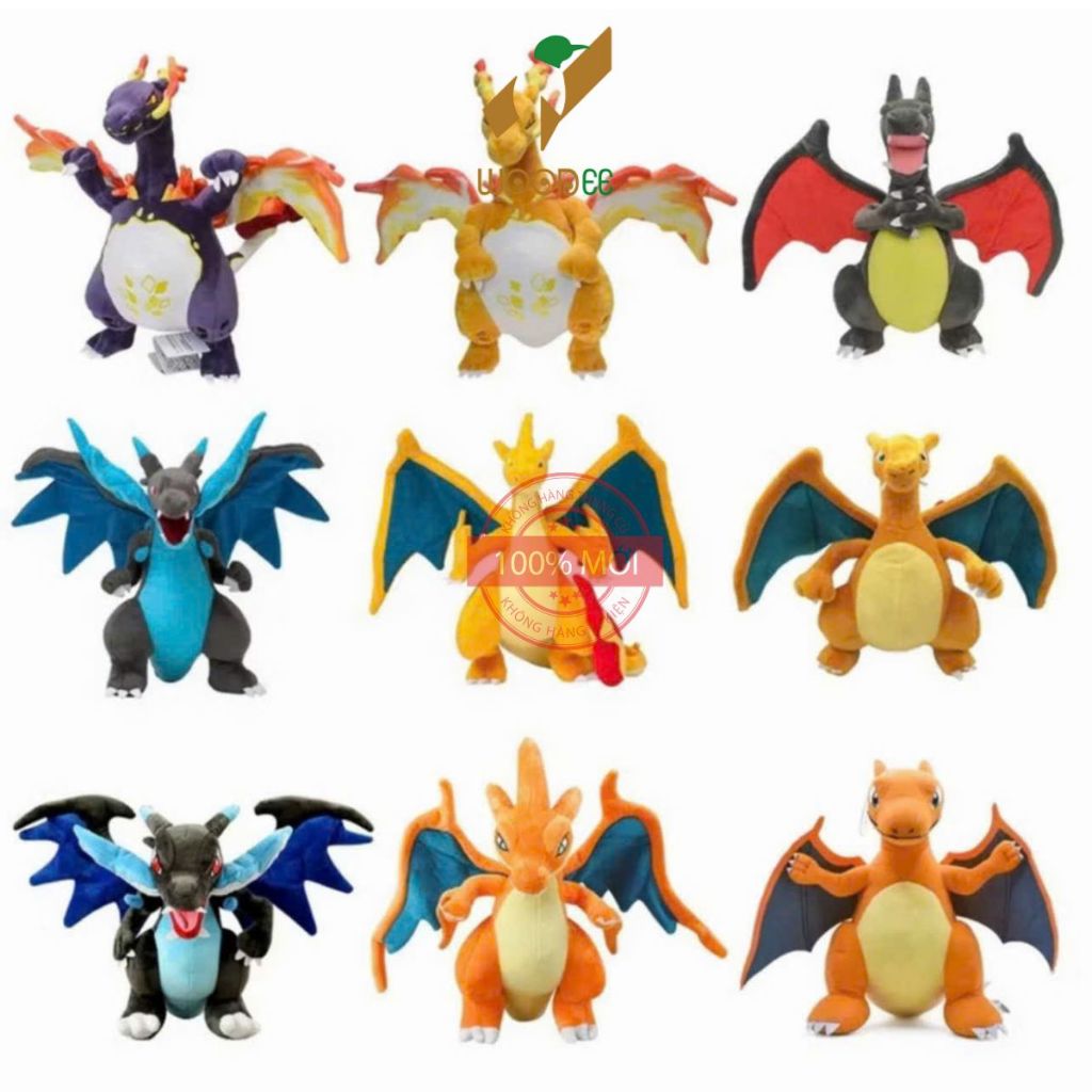 Gấu bông pokemon lizardon (charizard) các biến thể
