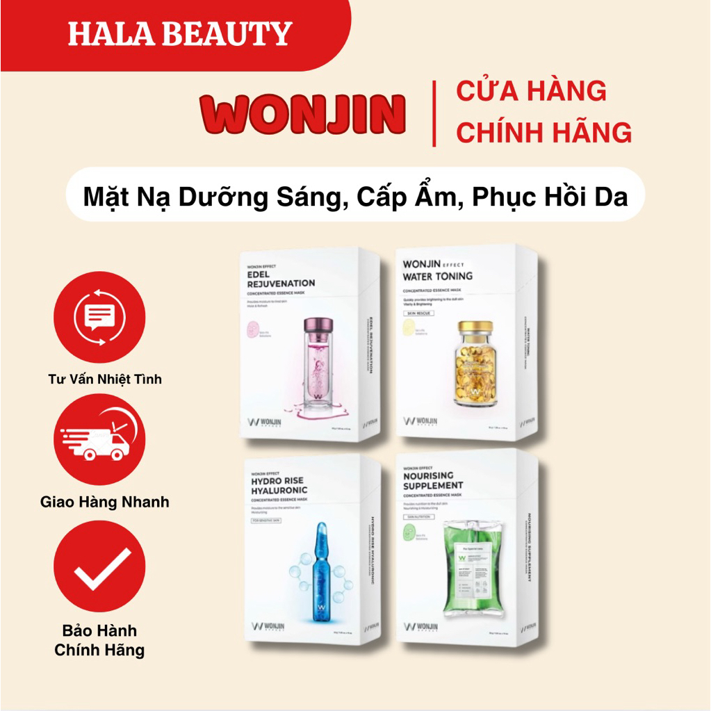 (HÀNG CÔNG TY) [WONJIN] Combo 10 Mặt Nạ Chăm Da Chuẩn Clinic MIX WonJin Effect 30g x10