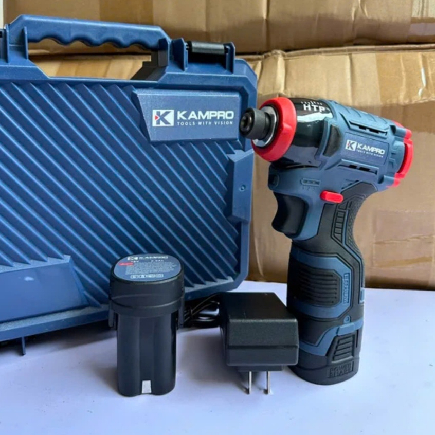 Máy Chuyên Vít Kampro 7028 - Không Chổi Than, 3 Tốc Độ, Lực Siết 140N.m, Dùng Pin 4 Cell