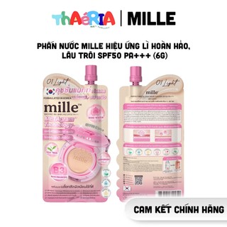 [MILLE] Phấn nước MILLE hiệu ứng lì hoàn hảo, lâu trôi SPF50 PA+++ Mini Size 6g 01 phù hợp cho da sáng