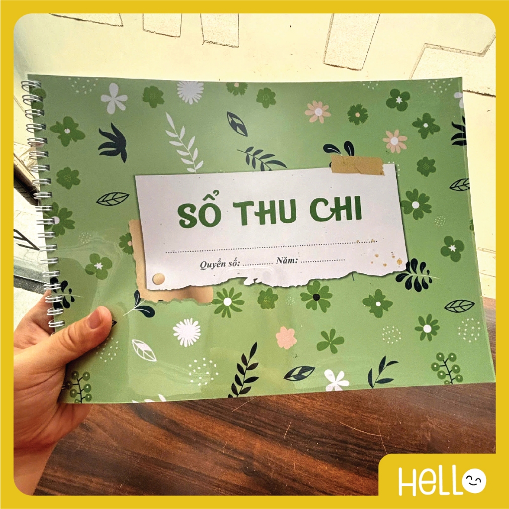 SỔ QUẢN LÝ THU CHI - A4 - SỔ LÒ XO