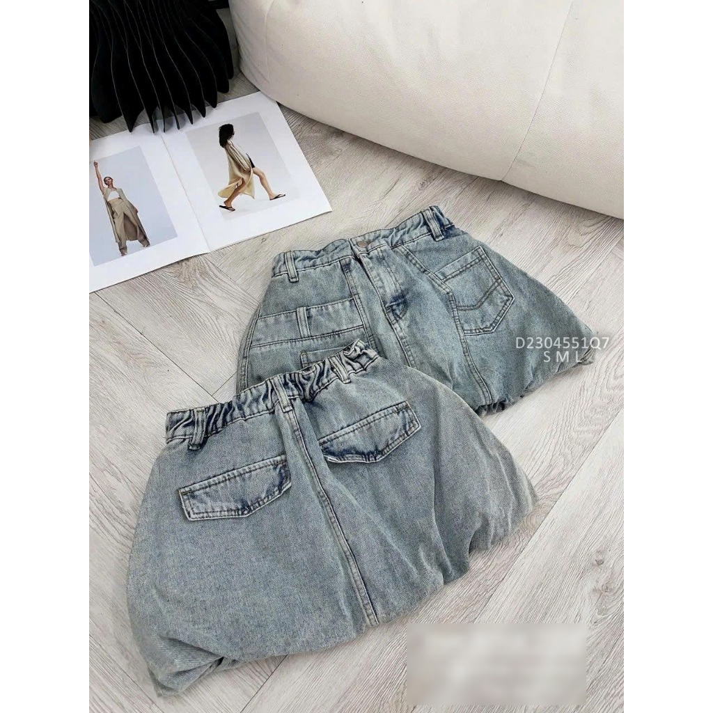 Chân váy jean dáng ngắn hàng đẹp TOMBI SHOP